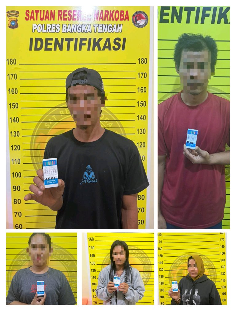 Lima Warga Sungaiselan Positif Metamfetamin, Polres Bangka Tengah Serahkan ke BNNP untuk Rehabilitasi