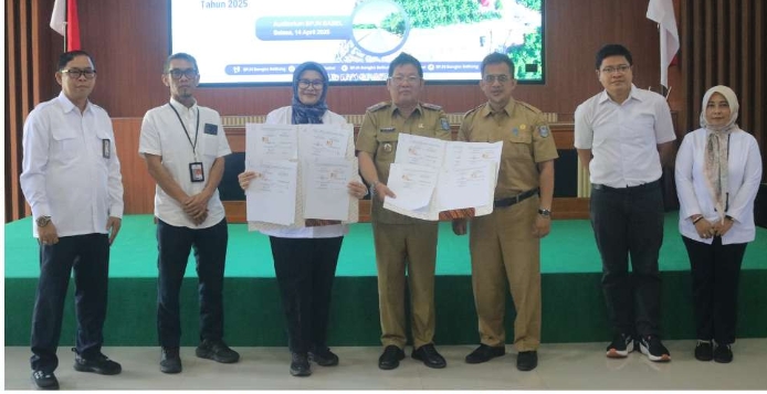 Pemkab Bangka Tengah Terima Aset Jalan Impres 115 M