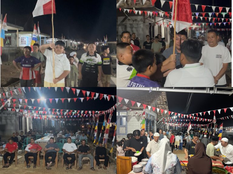 Semarak HUT Ke-81 RI, Warga RT 08 Desa Air Bara Gelar Silaturahmi dan Pengibaran Bendera