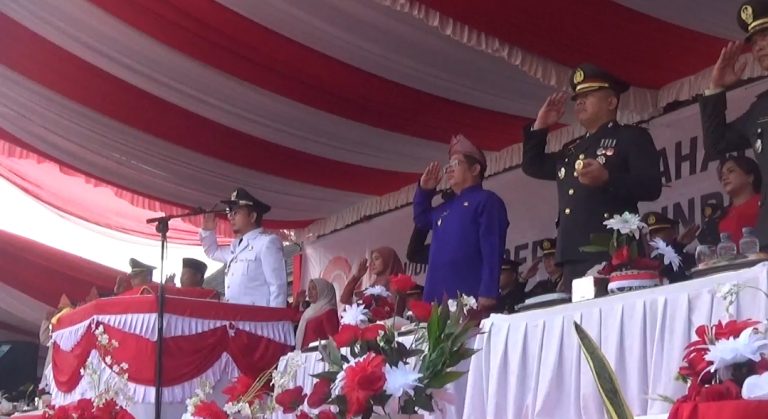 Upacara Pengibaran Bendera HUT RI Ke-81 di Bangka Tengah Berlangsung Khitmat