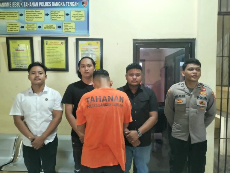 Timgab URC Polda Babel dan Polres Bangka Tengah Tangkap Pelaku Penipuan Bermodus Ngaku Polisi