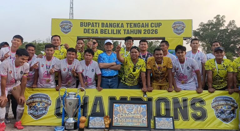Belilik FC Juarai Turnamen Sepakbola Bupati Bangka Tengah Cup 2026 Desa Belilik