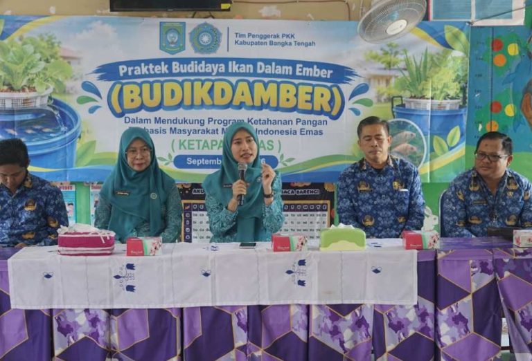 TP PKK Bangka Tengah Dan Dinas Perikanan Bangka Tengah Gelar Sosialisasi Budikdamber